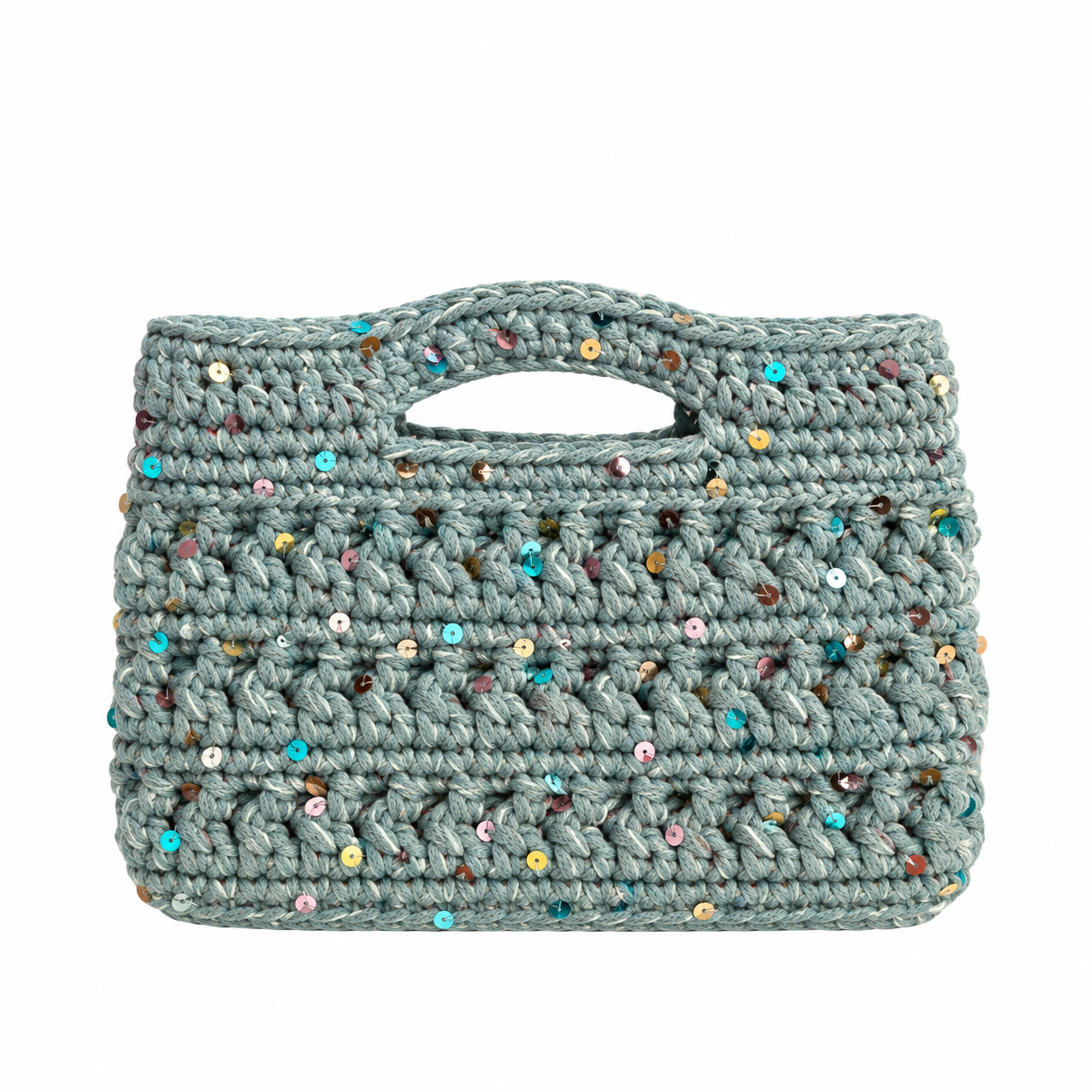 Confetti, a handmade crochet 
 in recycled cotton